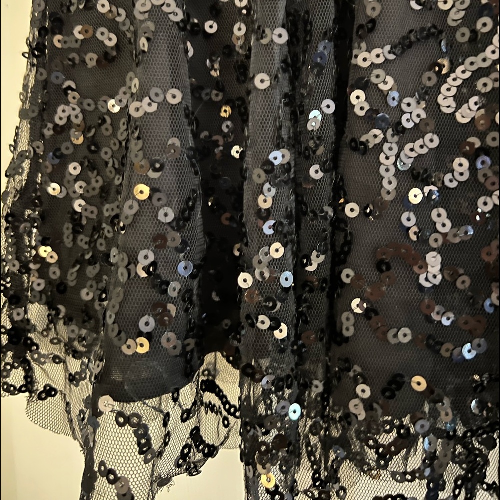 Black sequin short skirt medium - Picture 3 of 7